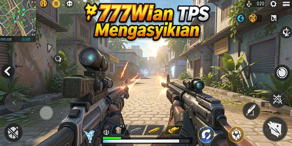 Tangkapan layar 777WIN menunjukkan aksi cepat dan intens dalam pertarungan TPS.