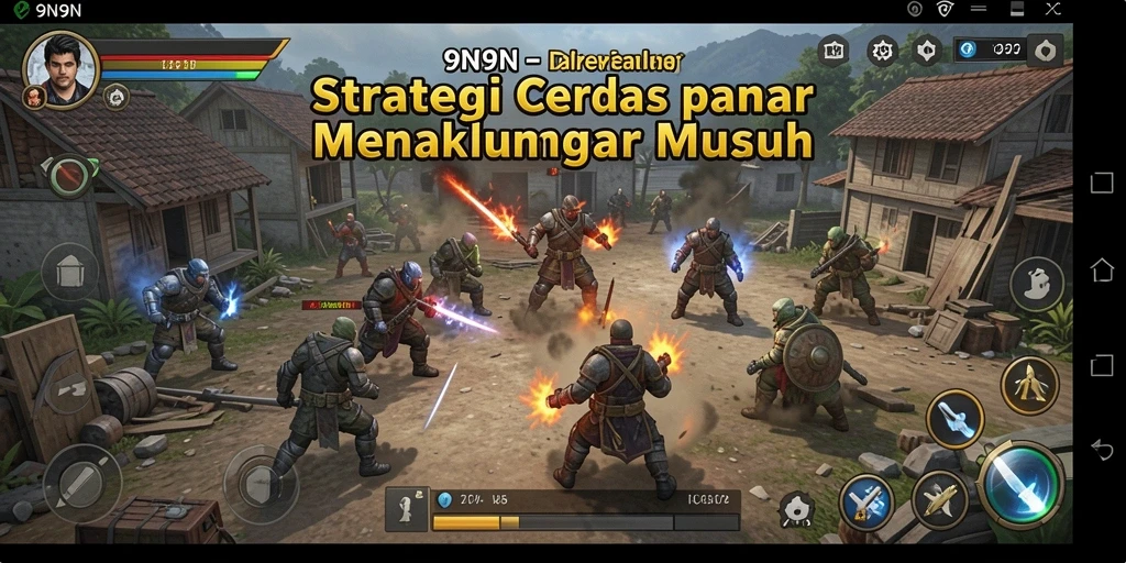 Tangkapan layar dari gameplay mendebarkan di 9N9N.