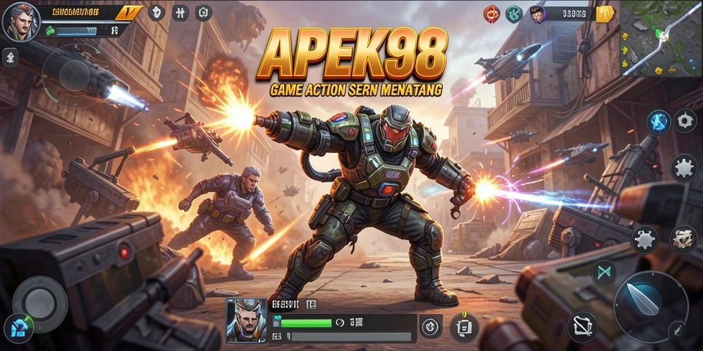 Screenshot APEK88 menampilkan aksi mendebarkan dalam gameplay Action.