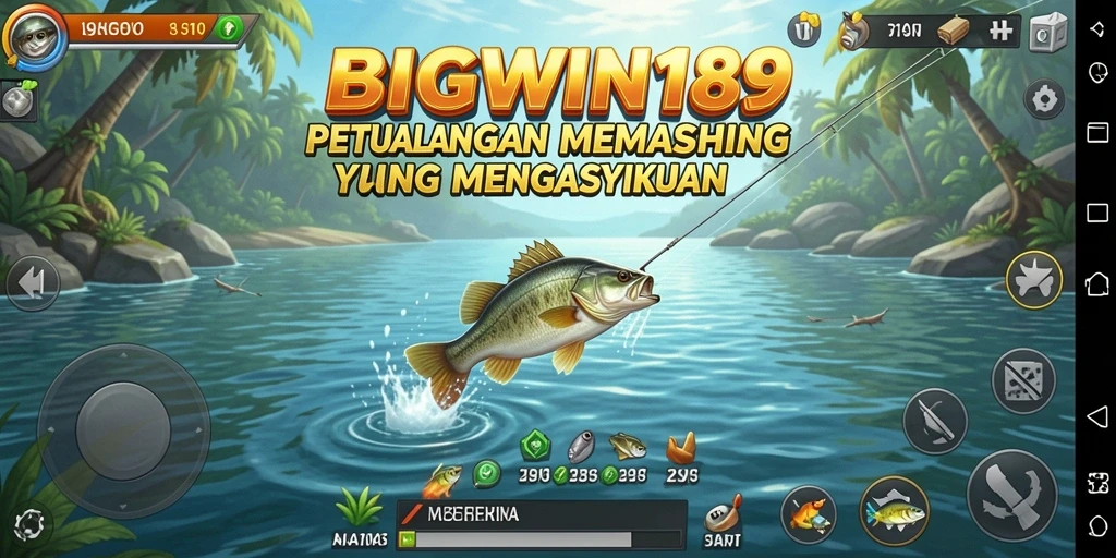 Screenshot gameplay BIGWIN189 menampilkan aksi menangkap ikan yang mendebarkan.