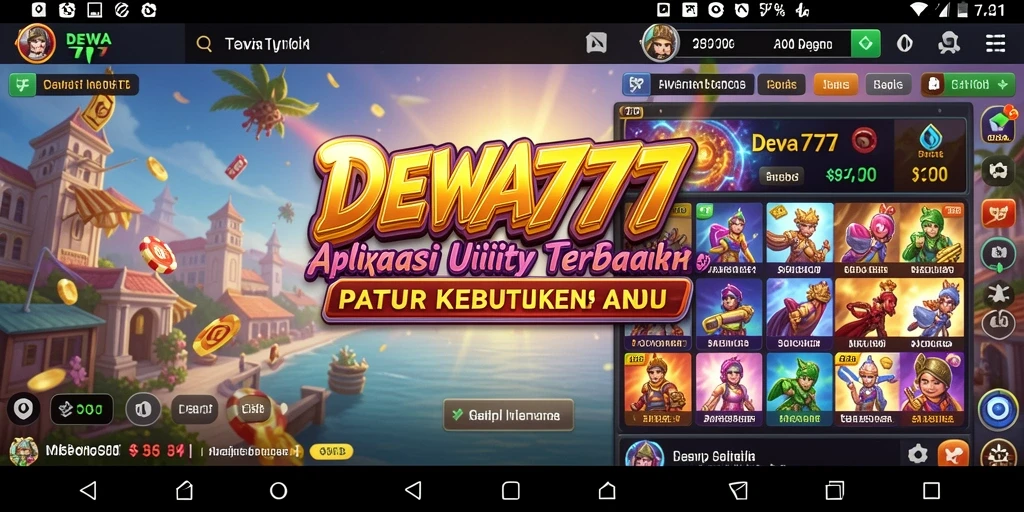 Tampilan antarmuka DEWA777 yang intuitif dan mudah digunakan.