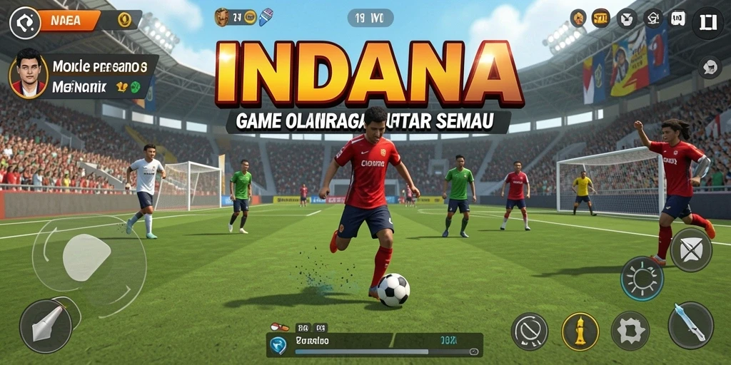 Tampilan gameplay yang menarik dari INDAAA dalam olahraga.