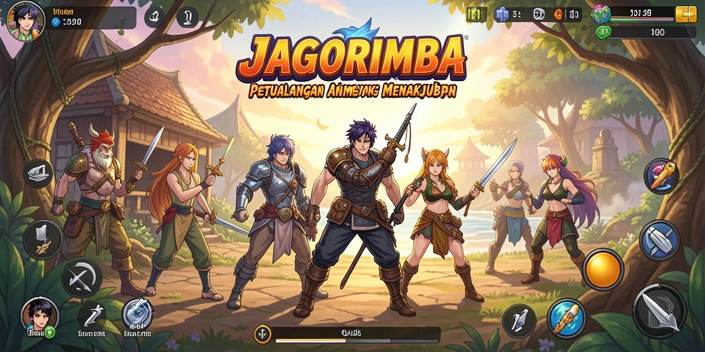 Gameplay seru di dunia anime dalam JAGORIMBA.