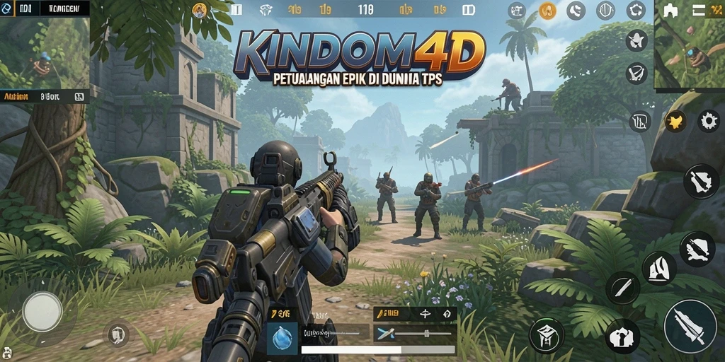 Screenshot menampilkan aksi mendebarkan dalam KINDOM4D dengan grafis yang memukau.