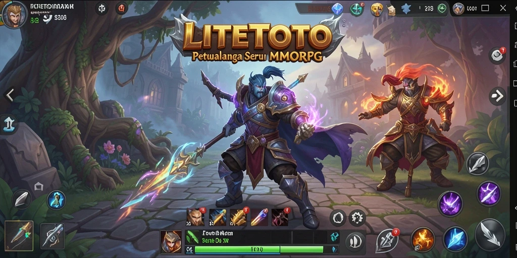 Screenshot gameplay LITETOTO menampilkan petualangan epik dalam dunia MMORPG.