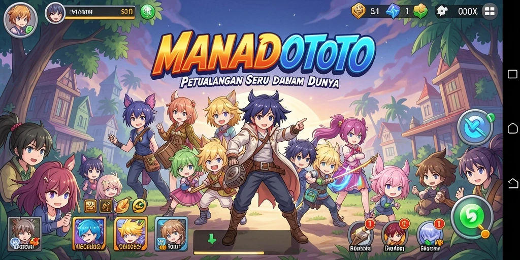 Tampilan mengesankan dari gameplay <strong>MANADOTOTO</strong> yang penuh aksi anime.