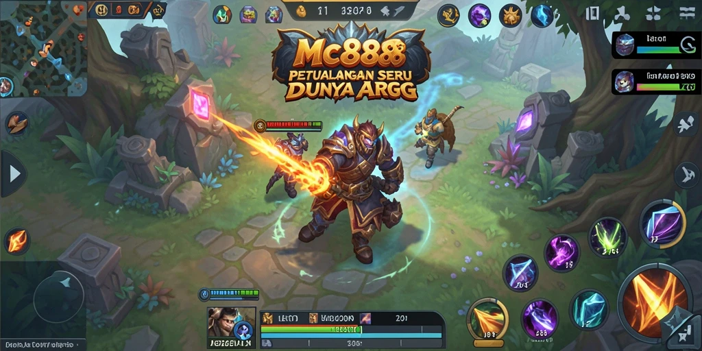 Screenshot menampilkan pertempuran mendebarkan dalam MC888.