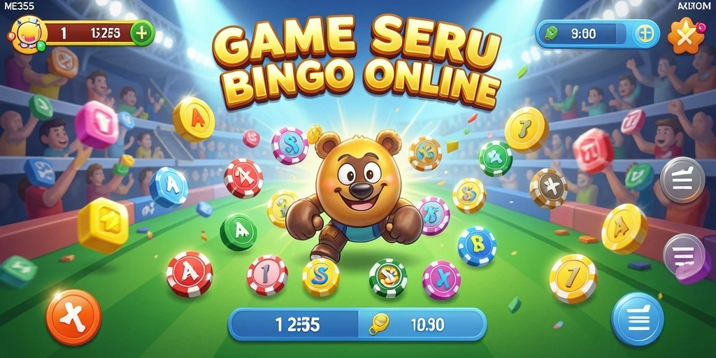 Tampilan utama gameplay ME355 yang penuh warna dan interaktif.