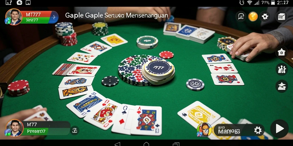 Screenshot gameplay gaple yang seru dan interaktif.