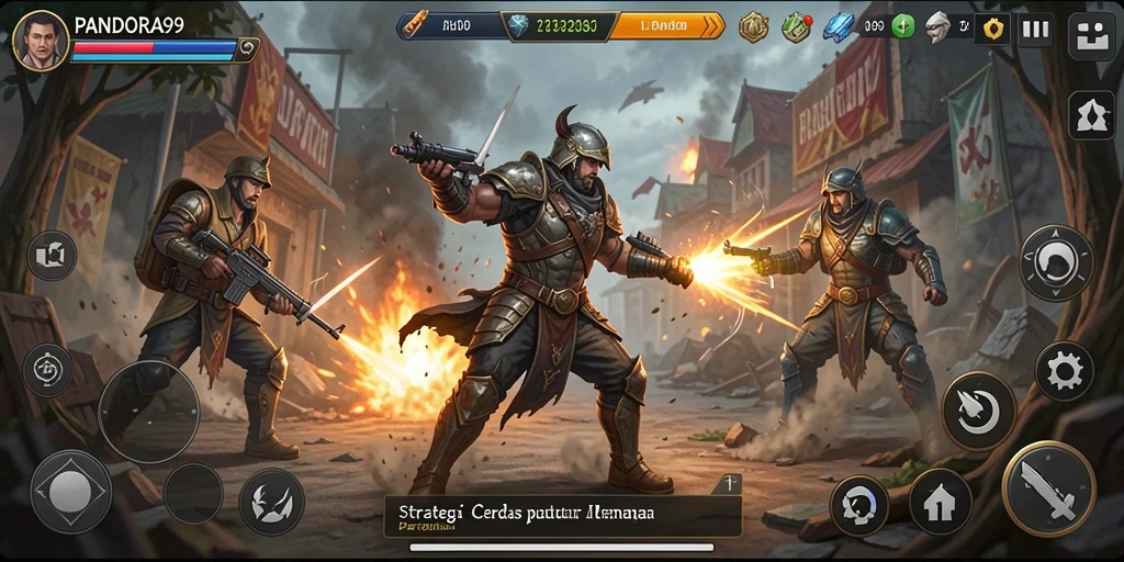 Tangkapan layar PANDORA99 menampilkan aksi strategi yang mendebarkan.