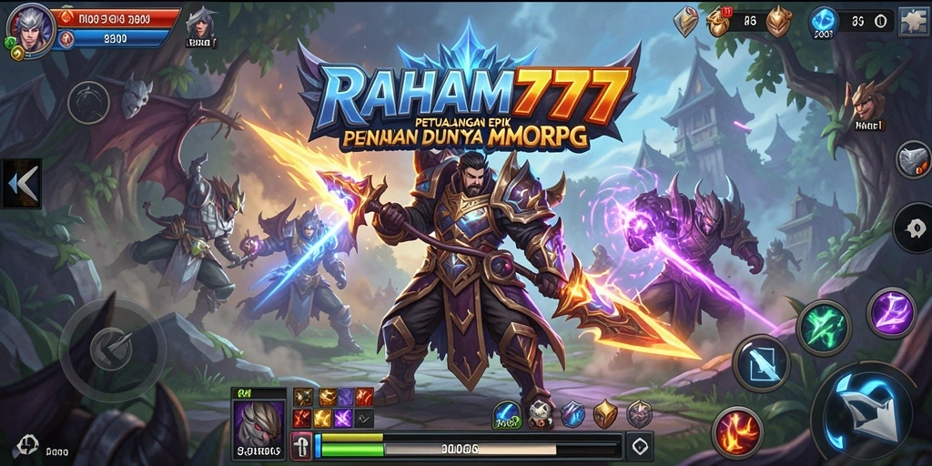 Tampilan menakjubkan dari gameplay RAHAM777 di dunia MMORPG.