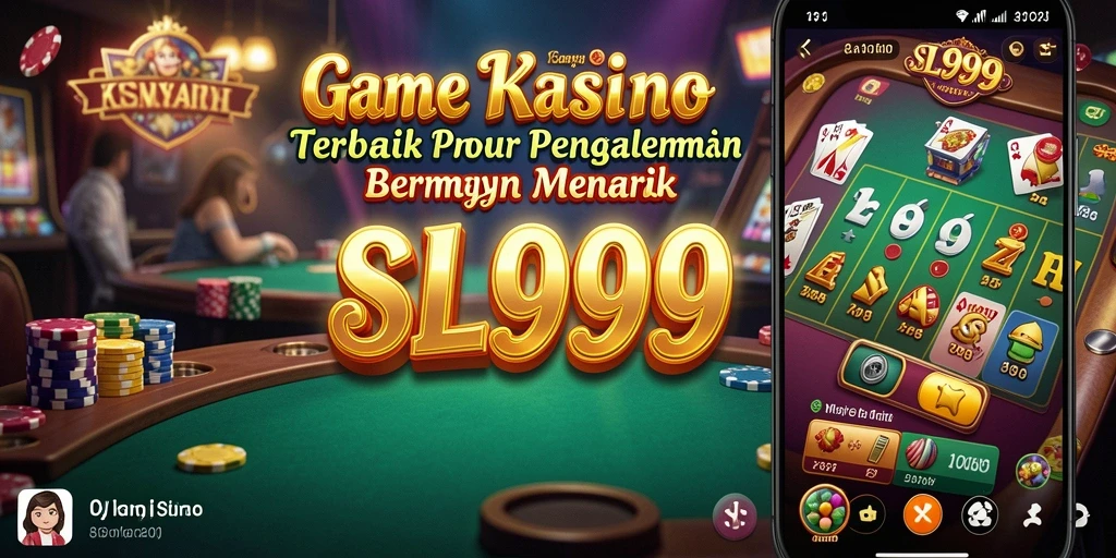Screenshot menunjukkan gameplay seru di SL999 dengan berbagai permainan Kasino.
