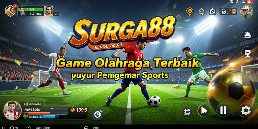 Tangkapan layar utama SURGA88 menunjukkan aksi seru dalam permainan olahraga.