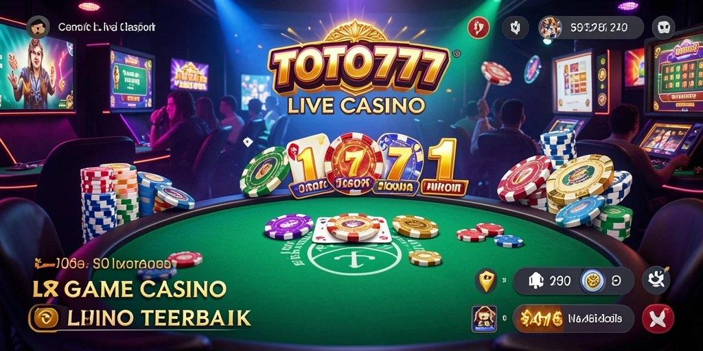 Tampilan menarik dari gameplay Live Casino di TOTO777.